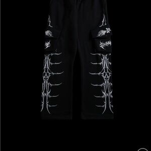 Civil Regime Black Wide Leg Fleece Pants